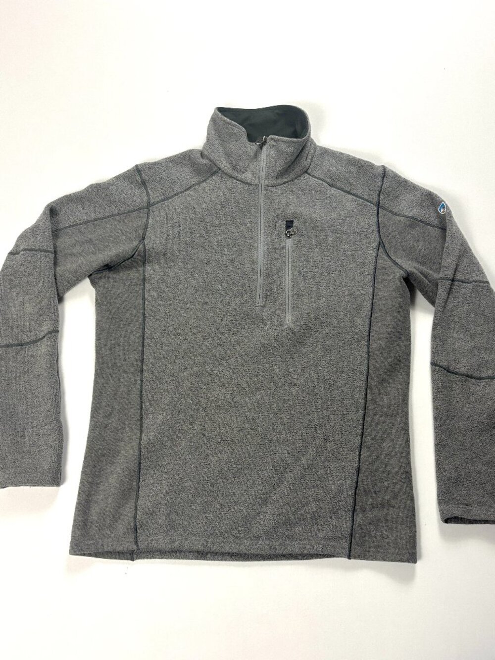 Kuhl Mens Interceptr 1/4 Zip Fleece Pullover Jacket Gray Sz M Outdoor